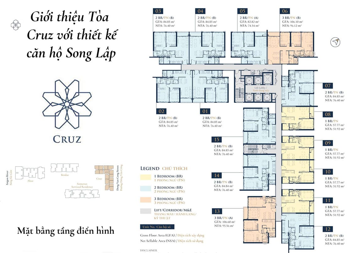 Mặt bằng căn hộ Feliz en Vista
