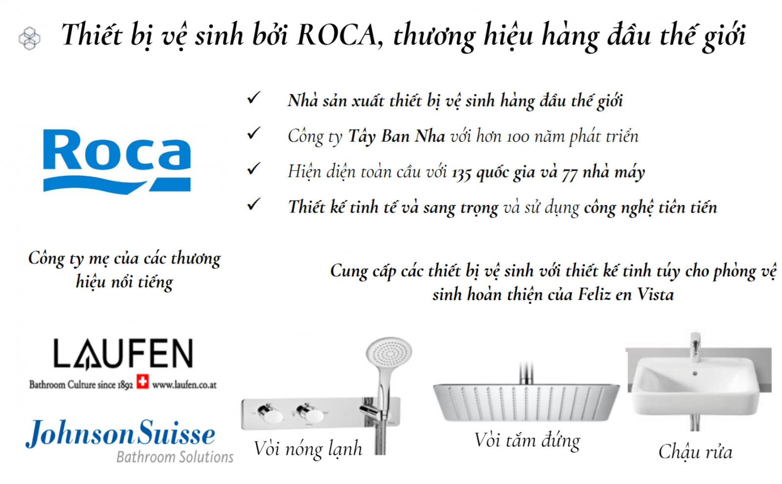 Vật liệu bàn giao Feliz en Vista